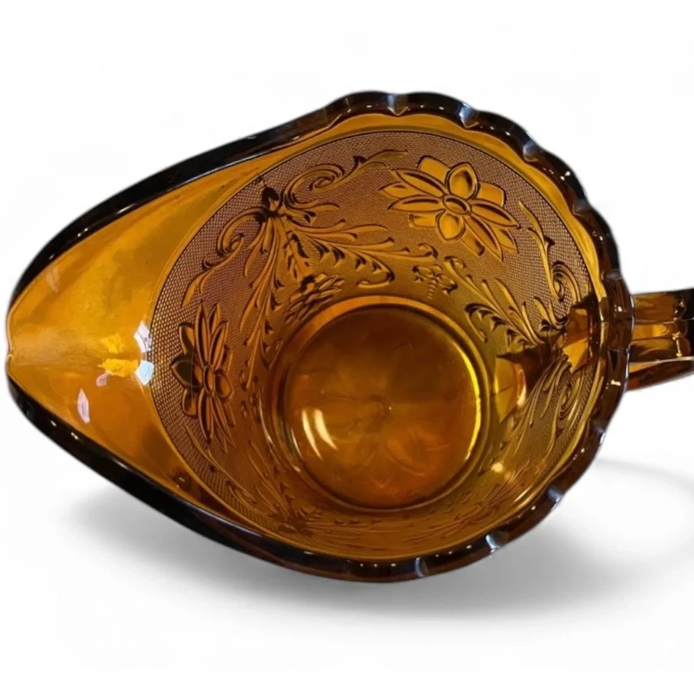 Vintage Amber Indiana Tiara Glass Pitcher